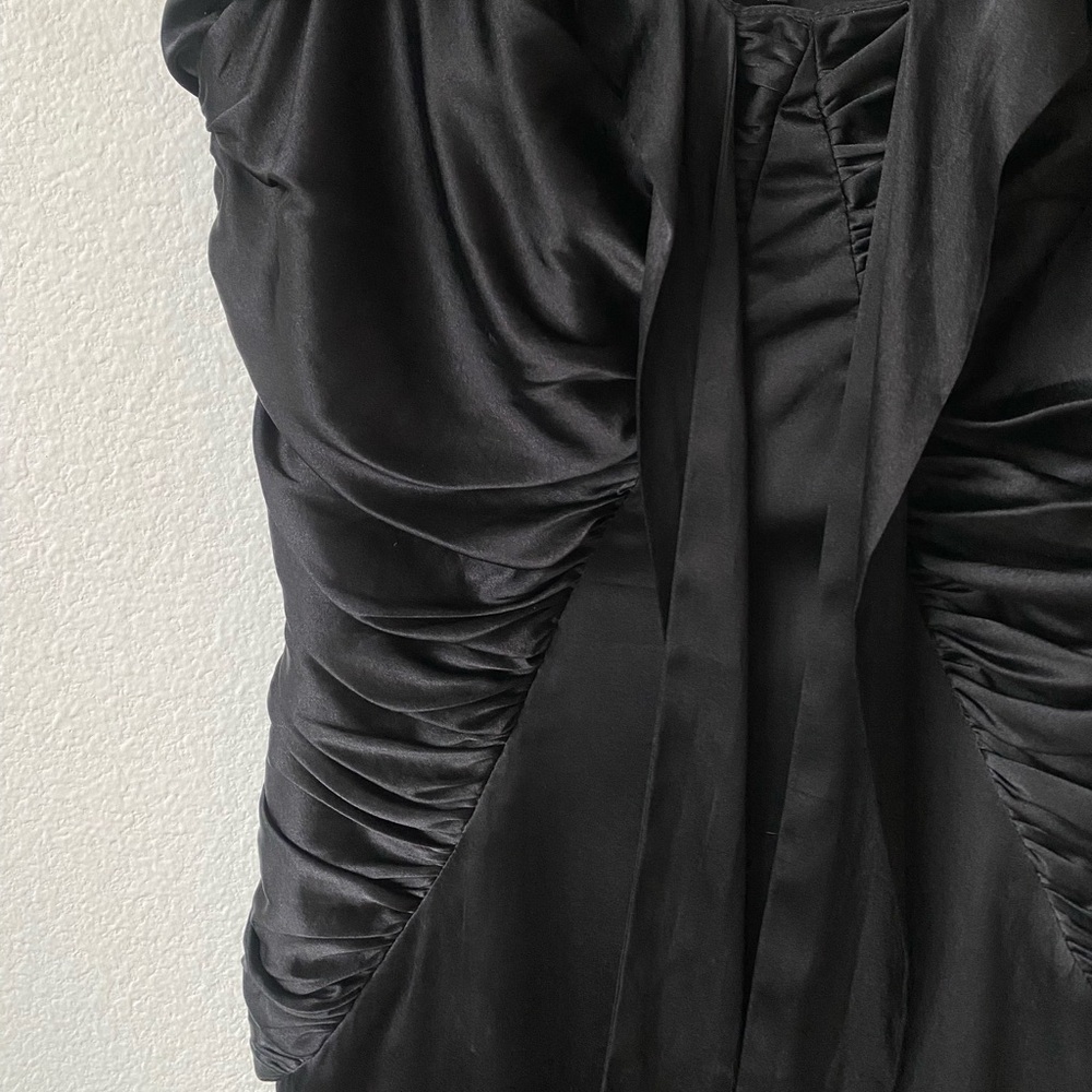 Vintage 90s/Y2K Betsey Johnson 100% Silk Bow Wiggle Dress - Picture 3 of 13